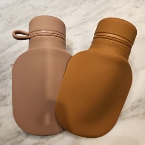 Liewood Kids Silicone Water Bottles - Brown and Tan